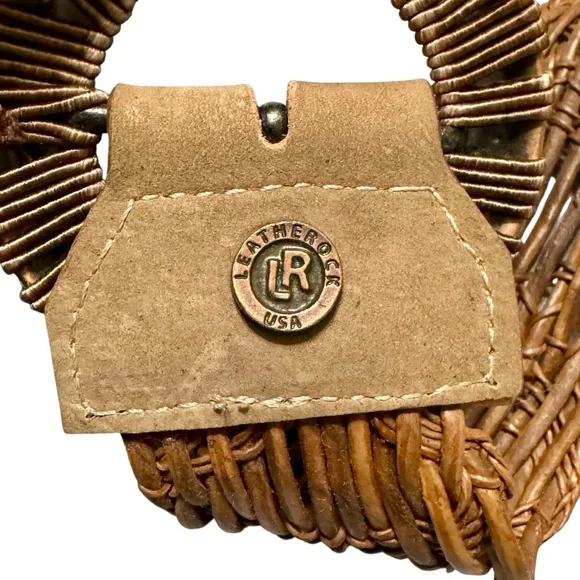 LEATHEROCK Brown Leather Woven Bohemian Belt with Round Leather Wrapped Buckle - Picture 5 of 5